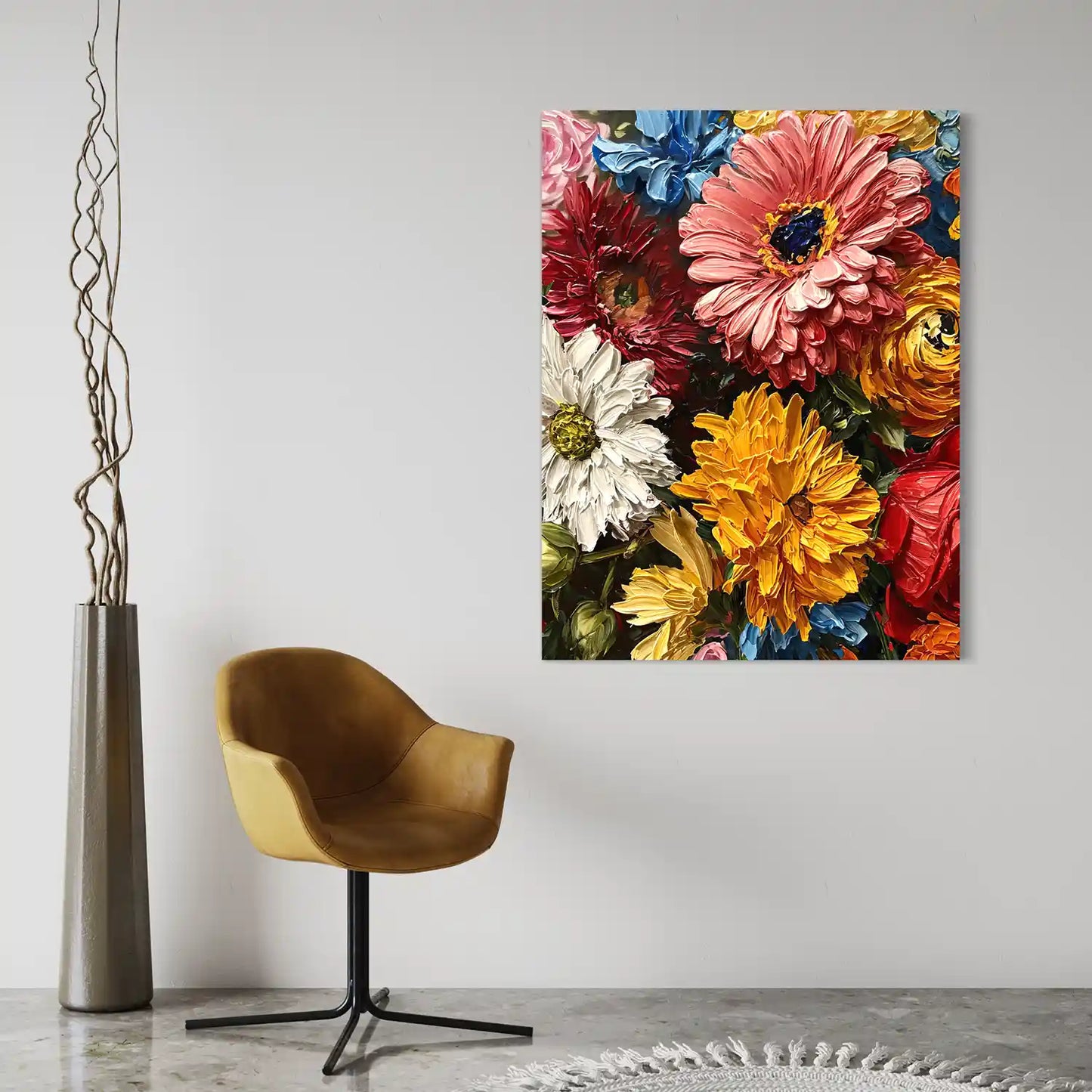 Colorful Aster Flowers - Acrylglas