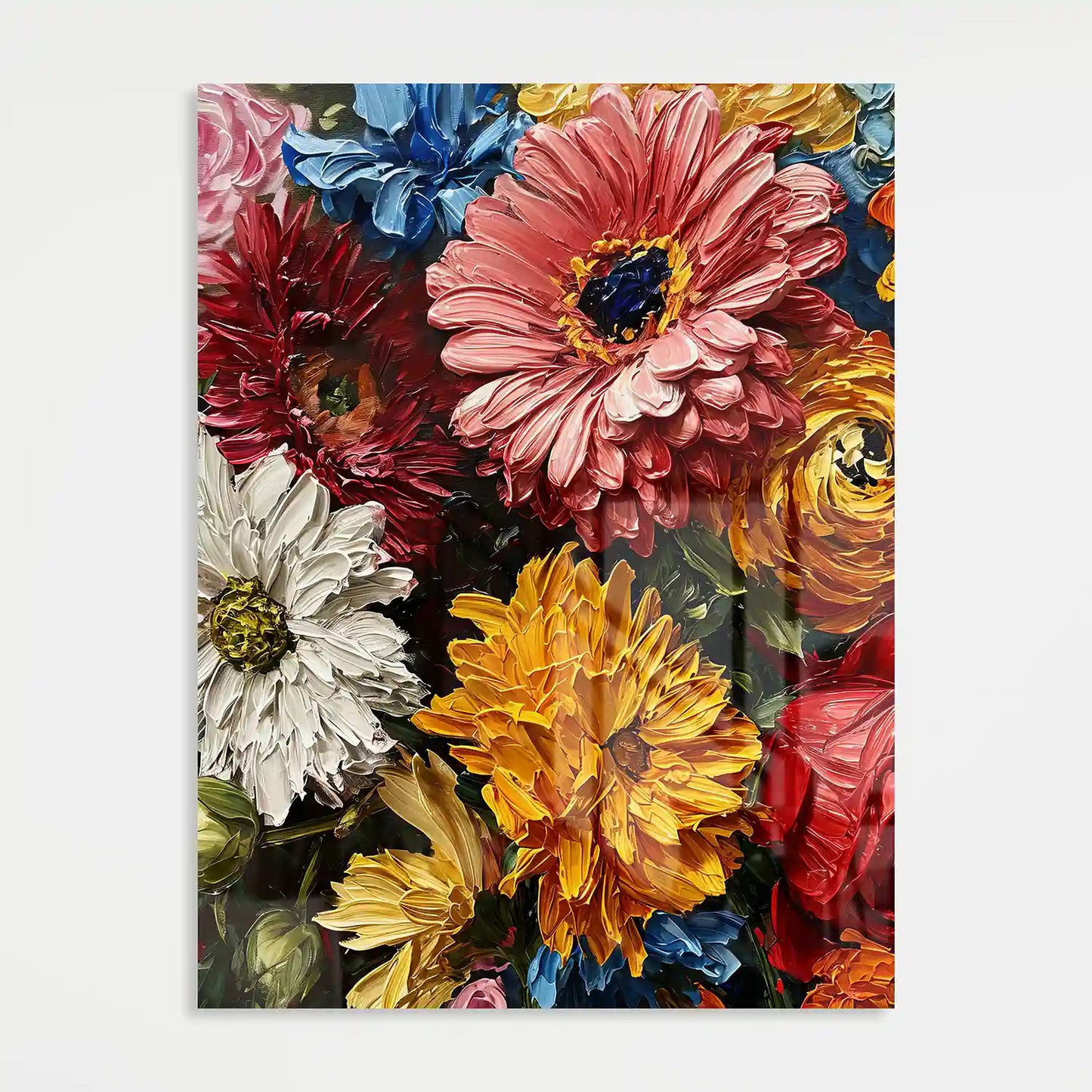 Colorful Aster Flowers - Acrylglas