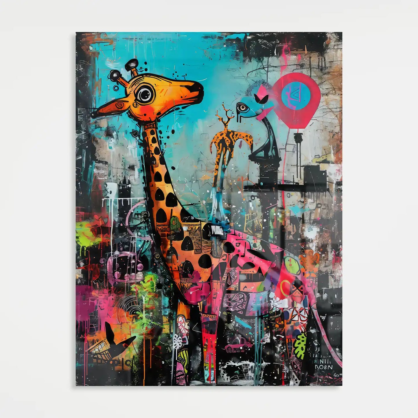 Giraffe In The City No2 - Acrylglas