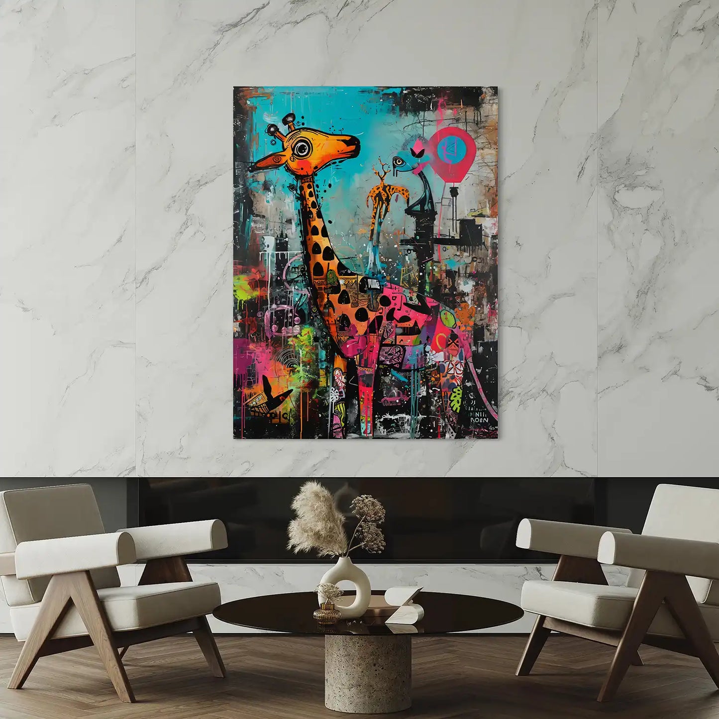 Giraffe In The City Nr. 2 - Acrylglas