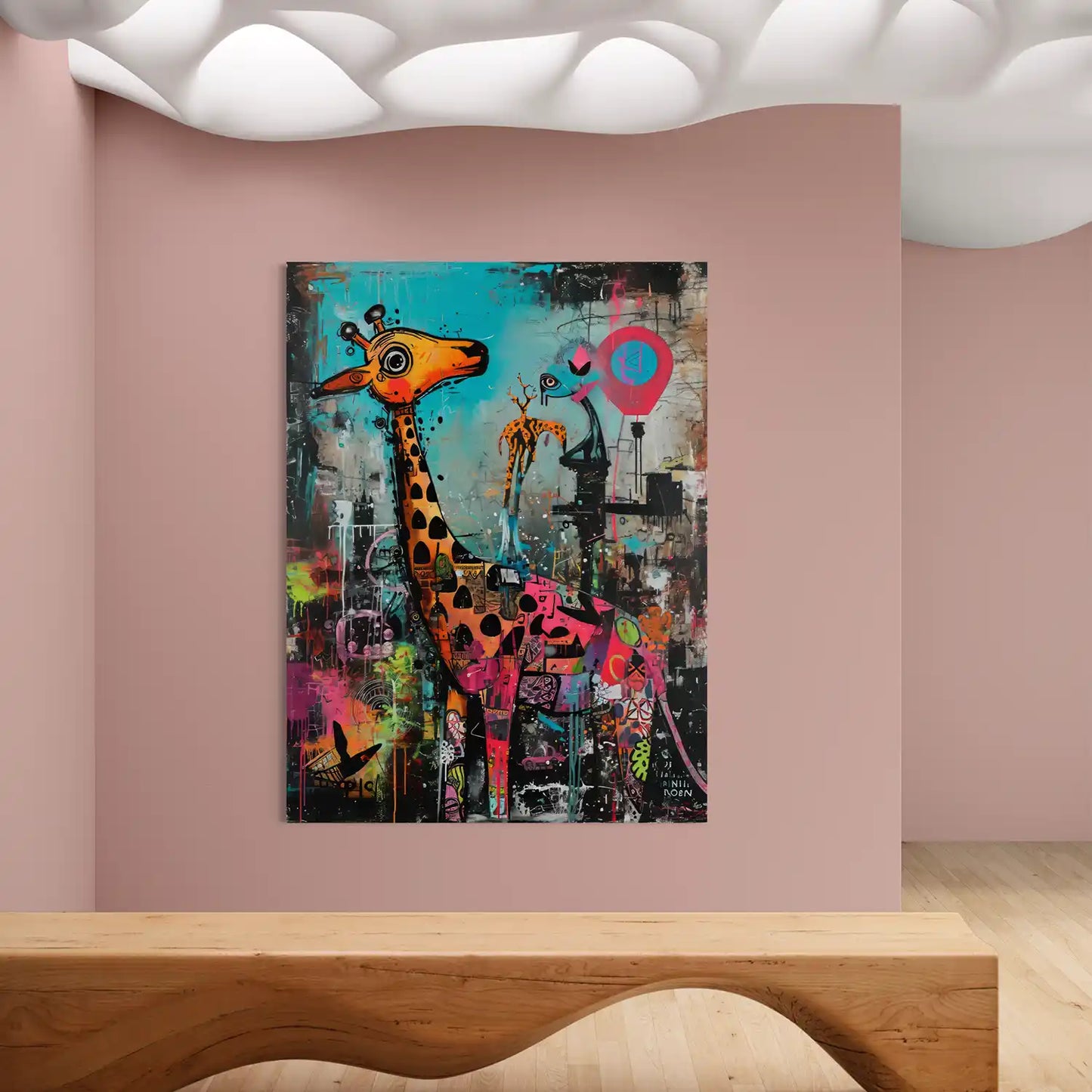 Giraffe In The City No2 - Acrylglas