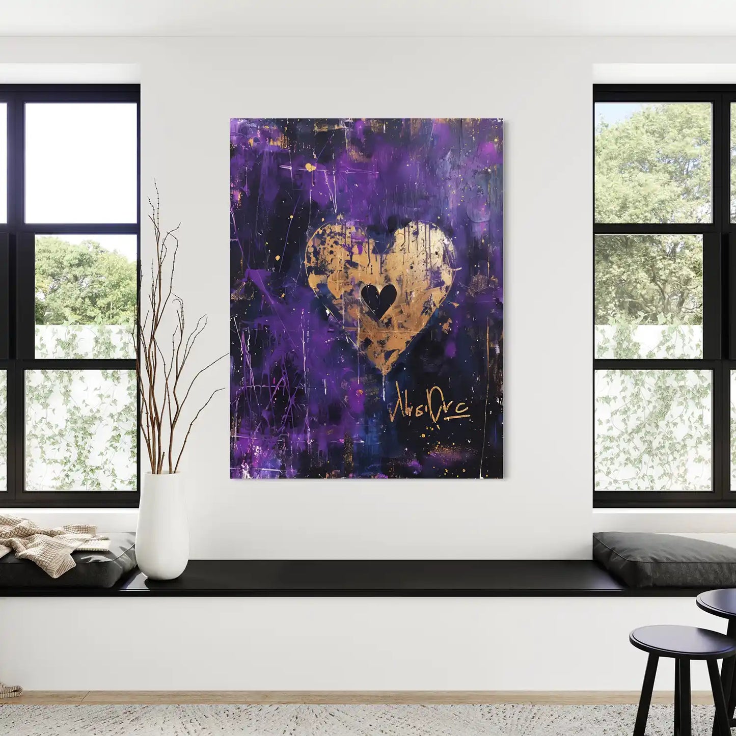 Golden Heart - Acrylglas