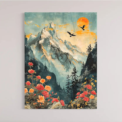 Mountain & Flowers