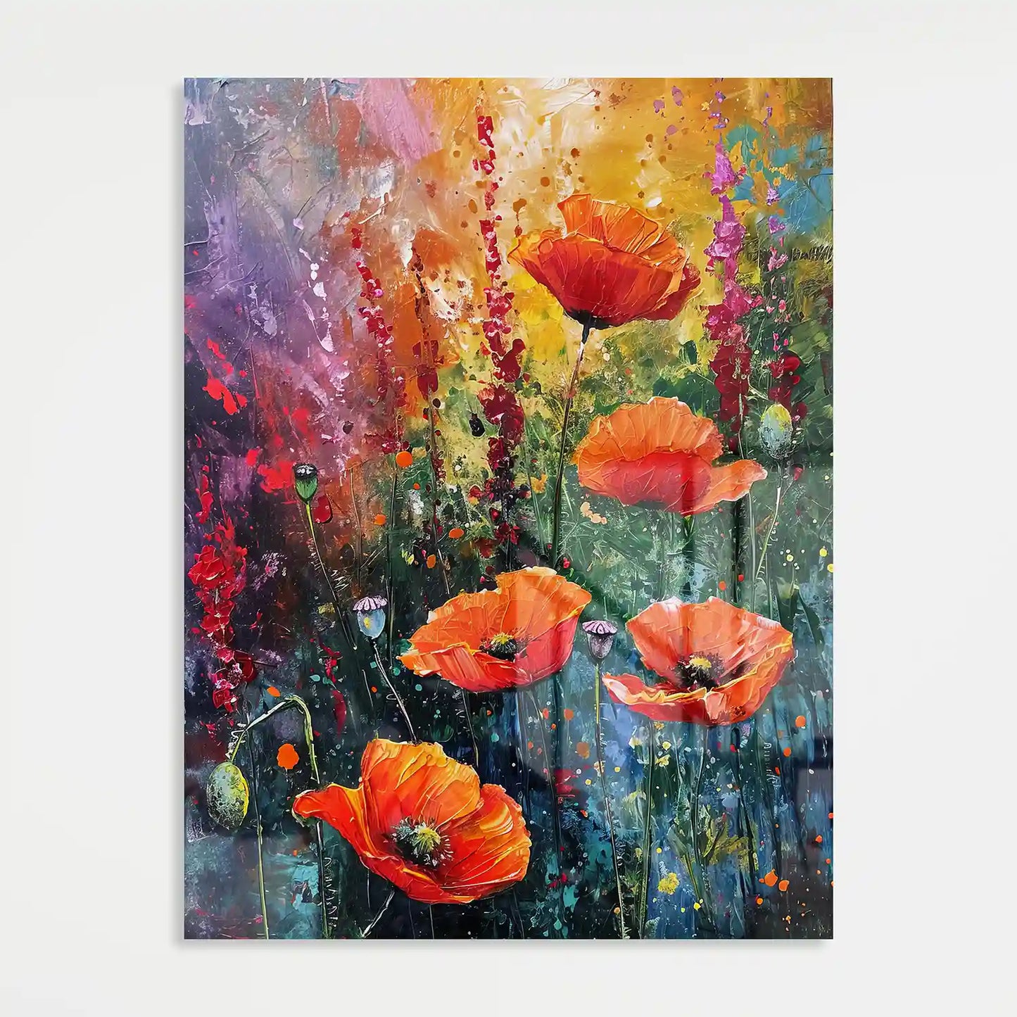 Orange Poppy Flowers - Acrylglas