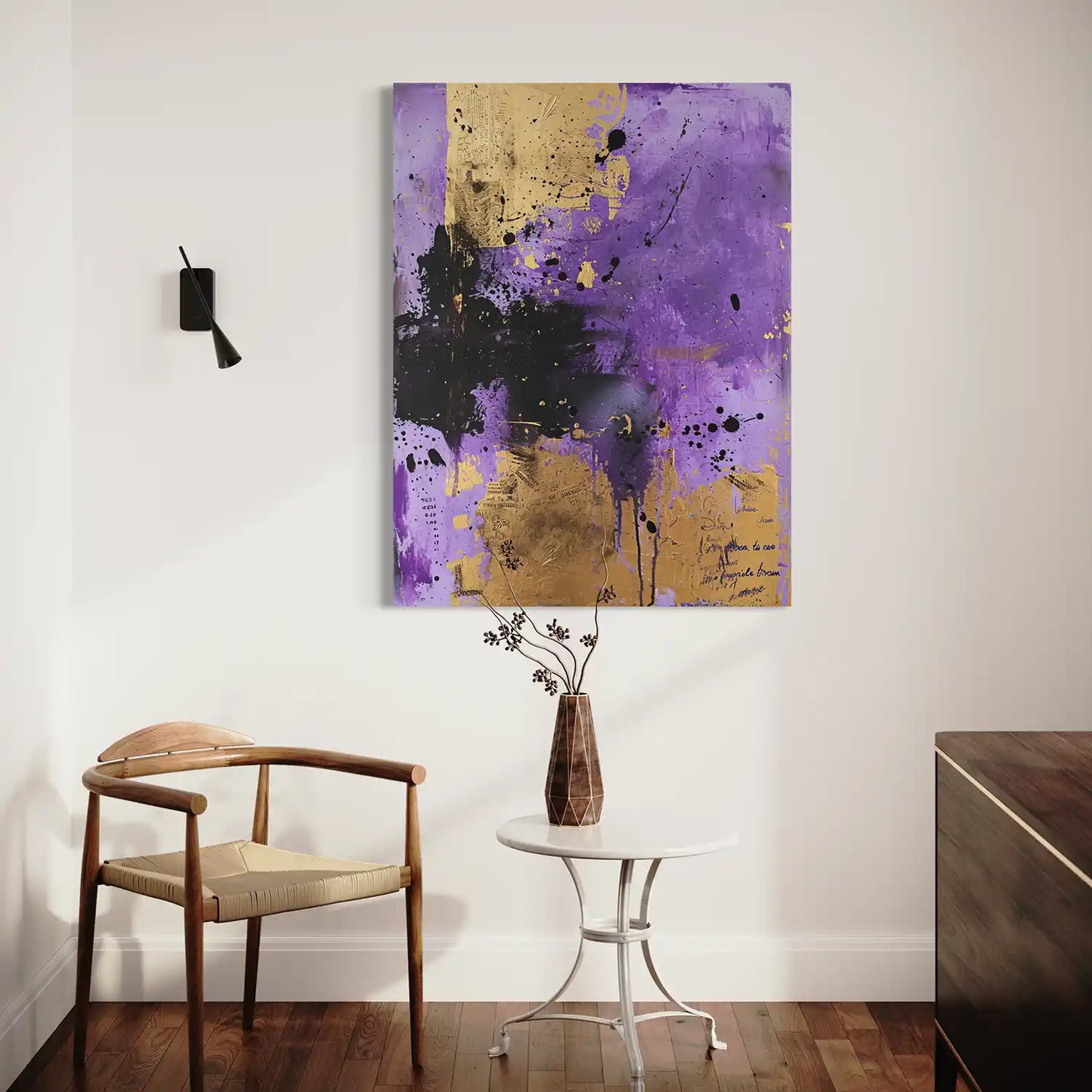 Purple & Black Explosion - Acrylglas