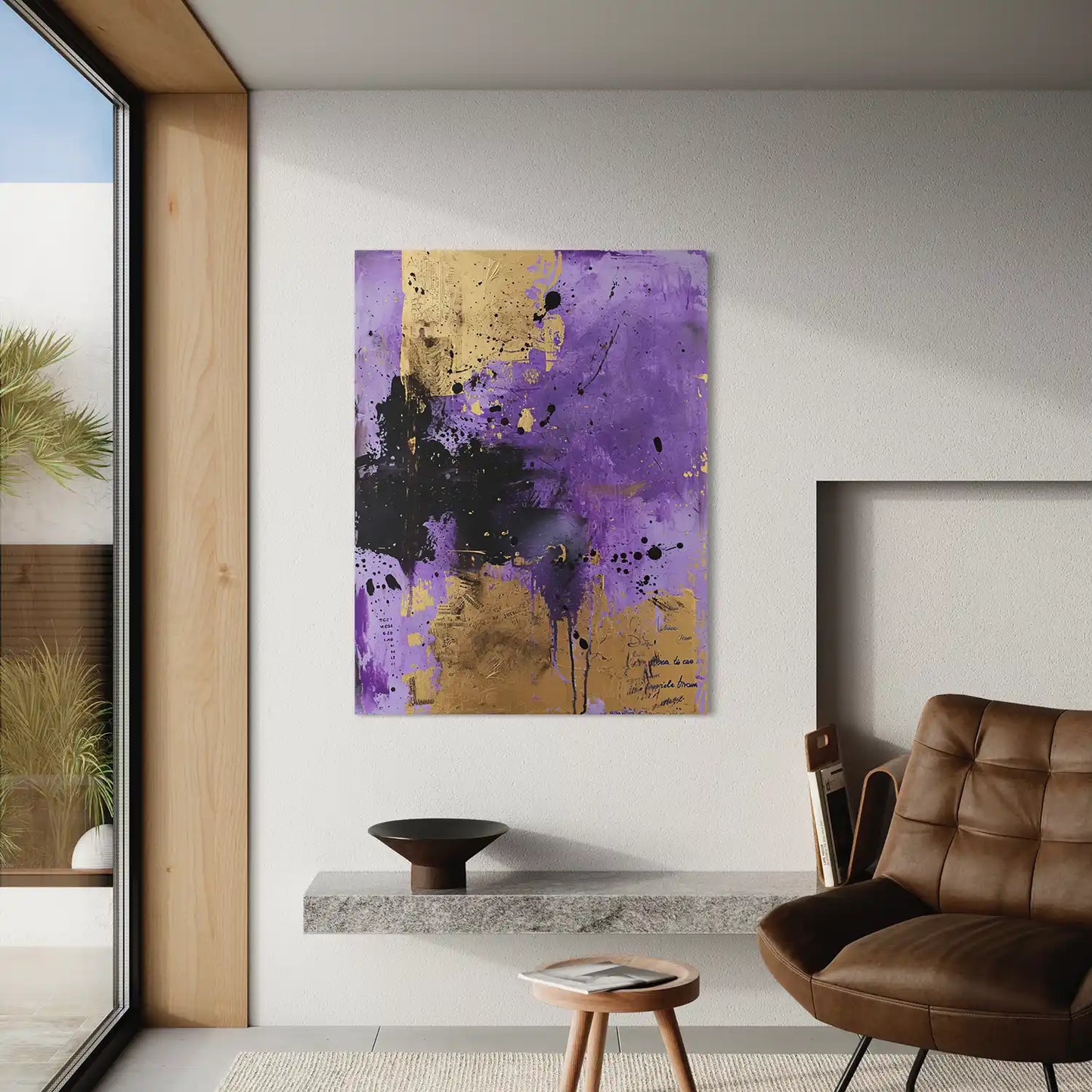 Purple & Black Explosion - Acrylglas