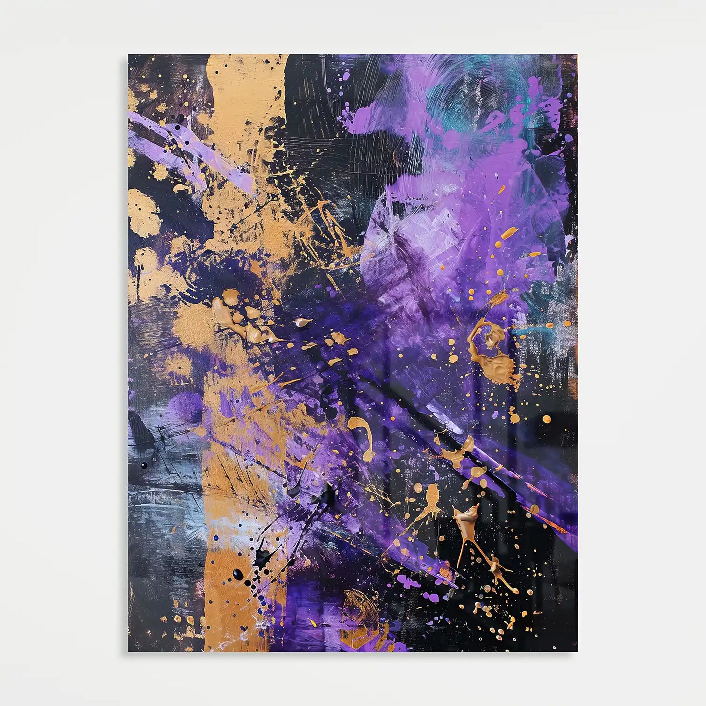 Purple & Gold Explosion - Acrylglas