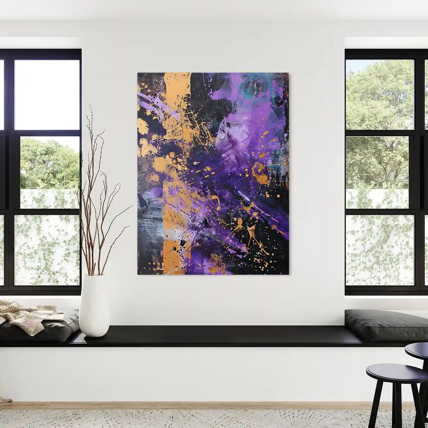 Purple & Gold Explosion - Acrylglas