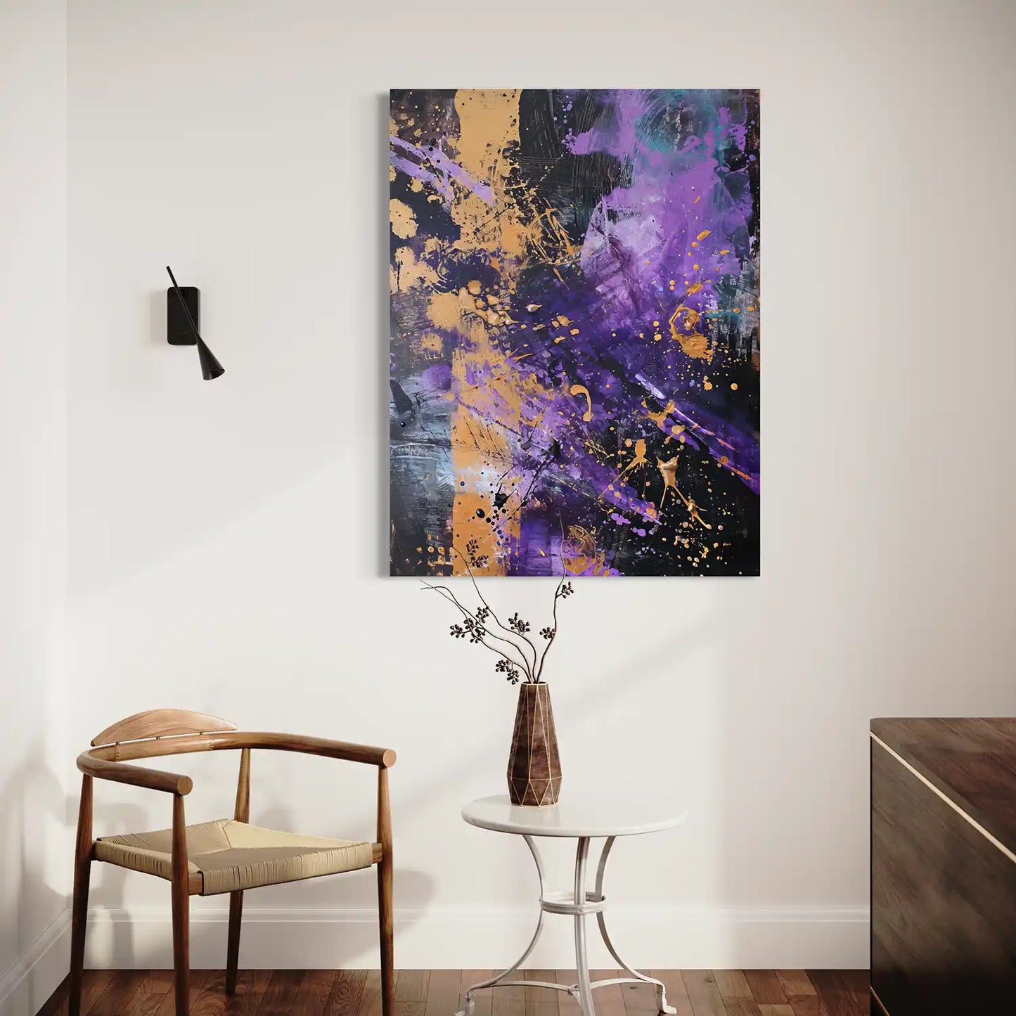 Purple & Gold Explosion - Acrylglas