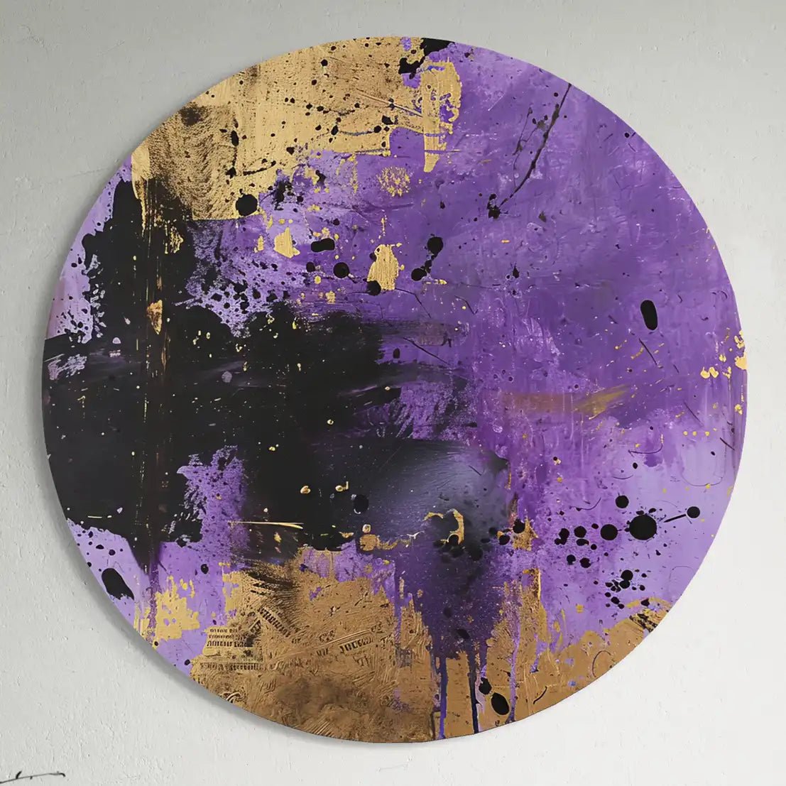 Purple & Black Explosion Round