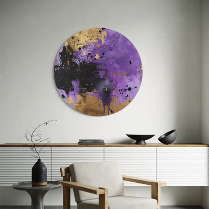 Purple & Black Explosion Round