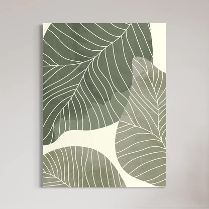 Watercolor Green Leaves