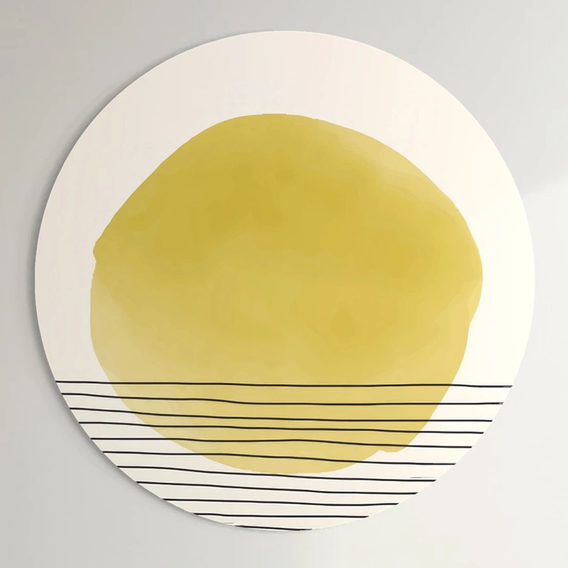 Yellow Orb & Lines Round